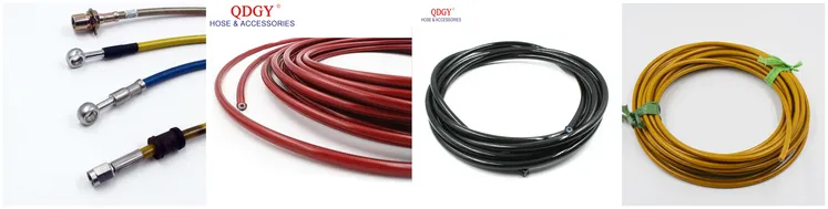 -3 -4 -6 Custom Made Different Length Clear Cover Protect Stainless Steel PTFE Braided Hose
