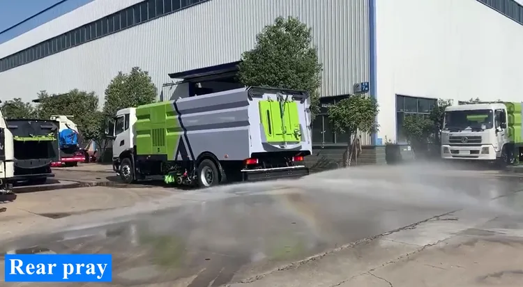 Chinese Manufacturer 5000 Liters Water Tank and 5000 Liters Waste Suction Tank High Pressure Street Water Washing Truck Road Sweeper Truck