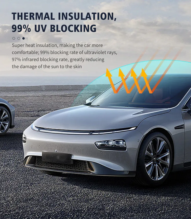 Beikaer Car Window Glass Tint Film Anti Scratch Red Purple Color Chameleon Windshield Tint Film