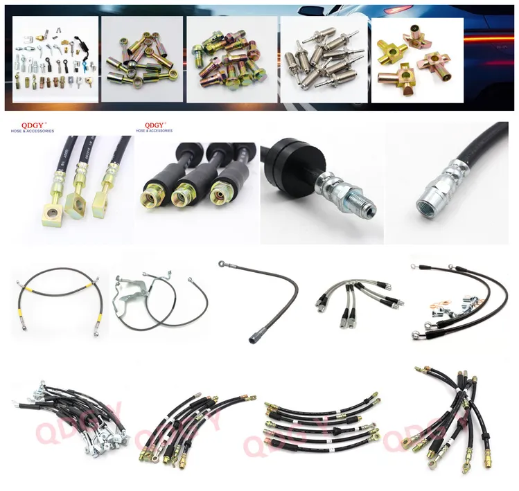 4120001 At23365 A3124108 6151189 1161501970 4PCS Set VW Golf 6 VI Cabriolet SAE J1401 1/8 Hl Front Rear Hydraulic OEM Brake Line Pipe Hose
