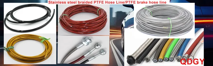 -3 -4 -6 Custom Made Different Length Clear Cover Protect Stainless Steel PTFE Braided Hose