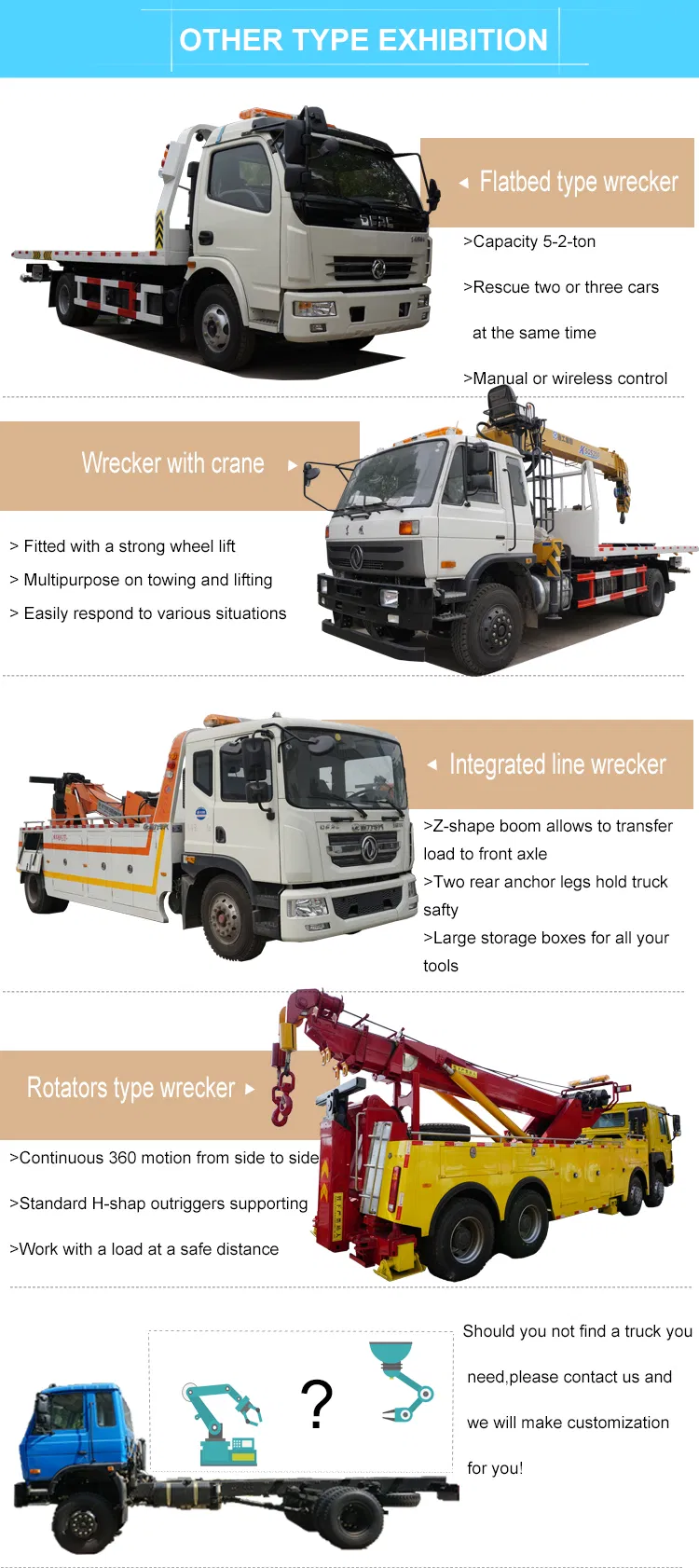 Foton Aumark 5ton 6 Ton 7 Ton Breakdown Recovery Flatbed Rescue Tow Truck