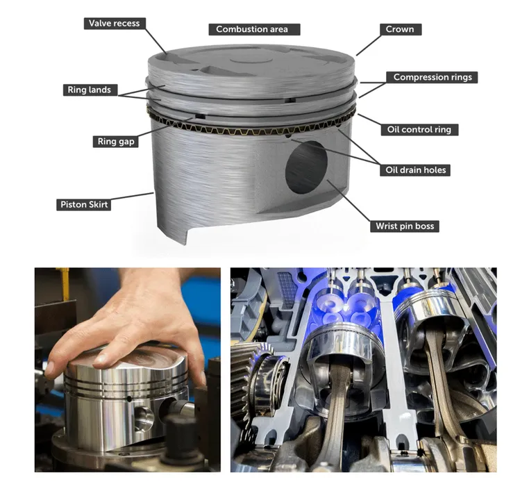 High Quality Piston 23041-2b000 Made of Aluminum Material for Hyundai Engine Parts
