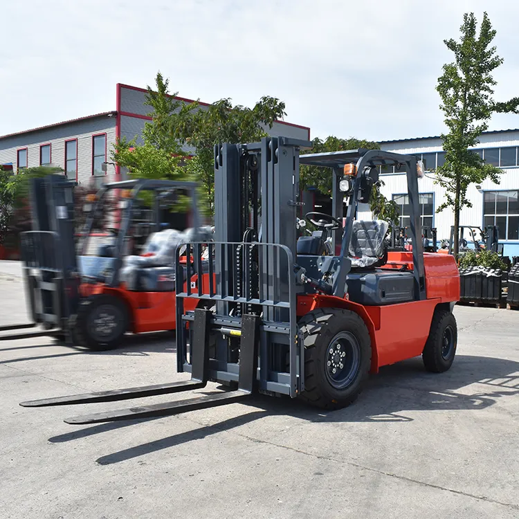 5t Diesel Forklift Truck with 3m 4.5m 4500mm Three Stage Full Free Mast Triplex Full Free Mast Fork Lift Hyster/Yale/Linde/Crown/Toyota/Hangcha/Komatsu/Mingyu