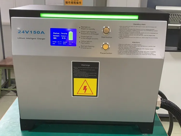 80V200A Li Battery Charger for Forklift with 400VAC Input 3 Phase 4 Wire High Efficiency